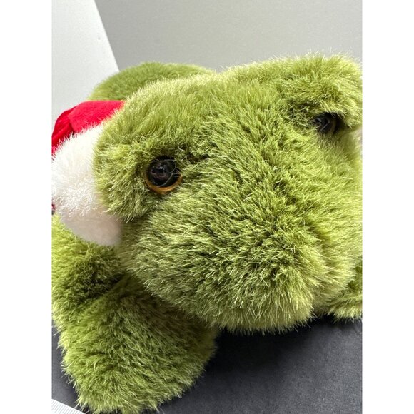 Wish Pets Mr Ribet Xmas 14" Frog Plush Soft Stuffed Animal Vtg 1998 Ear Muff Sca - Picture 2 of 6
